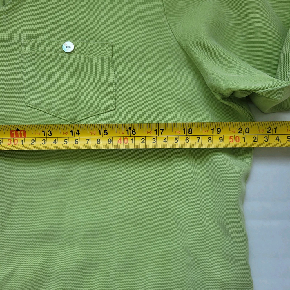 Soft Surroundings Medium Heavenly Soft Lime Tencel Tunic Women's Shirt V Neck - Picture 5 of 9